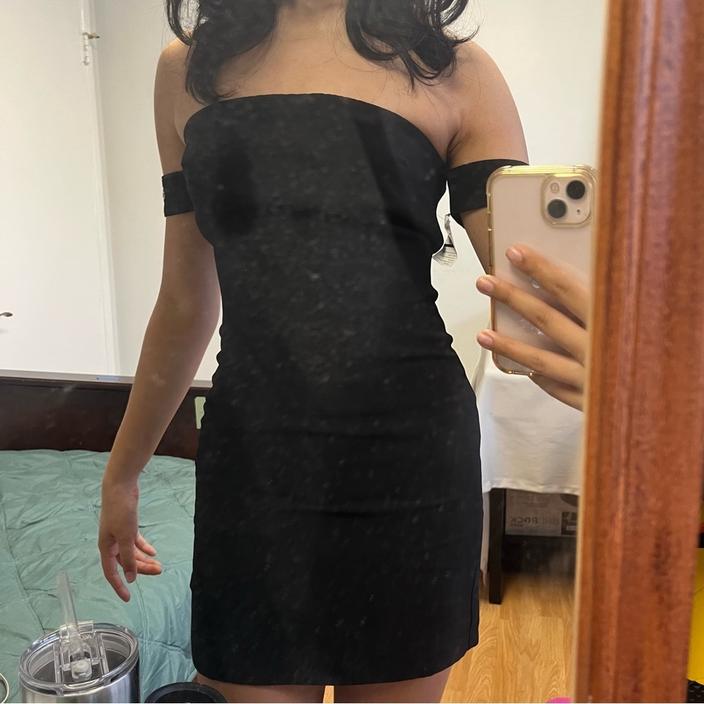 Forever 21 Black Mini Bodycon Dress Size S